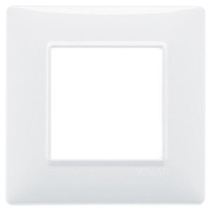 Vimar White Wall <b>Switch</b> <b>Plate</b> 8x13cm Square Design For Indoor Use - Product Image 1