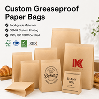 Sac en papier professionnel universel, sans BPA, non toxique, de qualité alimentaire, résistant à la graisse, pour exposition, salon professionnel, street food et snacks