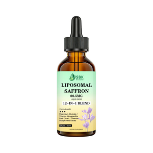 ยาหยอดของเหลว liposomal Saffron ที่มีสารสกัดจากหญ้าฝรั่นการเผาผลาญการมองเห็นอารมณ์ปรับปรุงคุณภาพการนอนหลับ - Product Image 1
