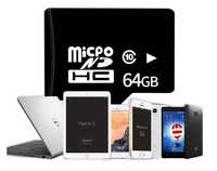 Kartu SD TF kecepatan tinggi, kartu memori Mini 128 GB 64GB Kelas 10 U3 untuk ponsel kamera penyimpanan 32GB