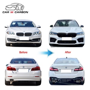 Nessun Taglio Richiesto! Kit Carrozzeria Auto per BMW <span class=keywords><strong>Serie</strong></span> 5 F10 F18 <span class=keywords><strong>2010</strong></span>-17 per Aggiornamento <span class=keywords><strong>a</strong></span> G30 G38 LCI M5 2021-2023, Paraurti Senza Danni - Product Image 3
