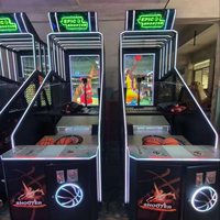 Écran LED à pièces Sport Tir Arcade Interactive Moving Hoop Game Basketball Machine Online Play