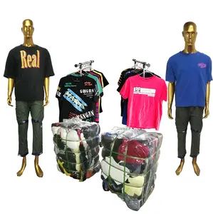 Us Men T-Shirt Code Bales Summer Used Clothes Bale Men Second Hand Clothing Uk Import Premium Bundle Used Clothes