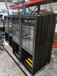 Negro de aluminio de doble ventanas/Malasia doble ventana y puerta