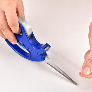 Ciseaux artisanaux en acier inoxydable avec ruban transparent, poignée en plastique de 19,8 cm pour la découpe du papier, usage au bureau - Product Image 1