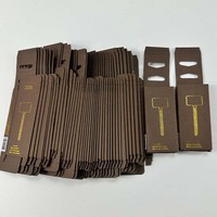 Petit emballage en carton ondulé kraft Vente en gros Boîtes vides de brillant à lèvres noires pour petites entreprises Emballage de boîtes de mascara