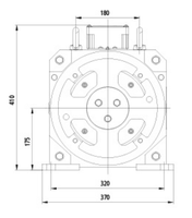 Machine de traction sans engrenages en forme de barre XIZI FORVORDA pour ascenseur avec une charge nominale de 630-1150 kg et une vitesse de 1,0/1,5/1,75 m/s