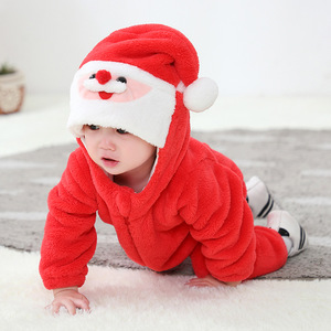 TONWHAR OEM ODM personalizado niños <span class=keywords><strong>Santa</strong></span> <span class=keywords><strong>Claus</strong></span> disfraces de peluche bebé mamelucos Animal disfraz para niños - Product Image 2