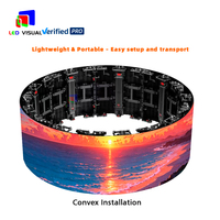 Écran d'affichage incurvé flexible de haute qualité P2.6 P2.9 P3.91 panneau mural vidéo d'étape d'affichage à LED de location d'intérieur