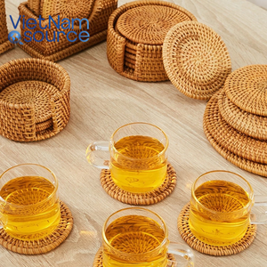 Sous-verres en rotin naturel de qualité supérieure, fabriqués à la main au Vietnam - Sous-verres jetables pour boissons, couleur/taille/forme personnalisables, utilisation en camping - Product Image 3