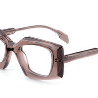 Monture de lunettes unisexe en acétate, monture intégrale, forme carrée irrégulière, lunettes optiques en acétate pour un usage quotidien