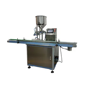 Production line single nozzle shampoo shower gel hand wash face foot hand body cream filling machine with conveyor belt