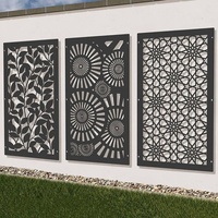 Panel Decorativo de Acero Galvanizado Cortado con Láser, Panel de Privacidad de Acero Corten Resistente a la Intemperie, Valla Divisoria para Jardín o Balcón