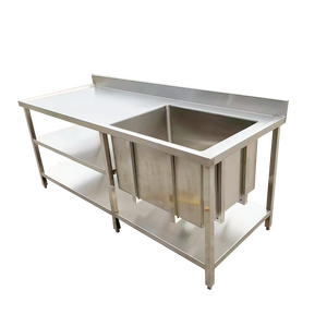 VCT VICTORY KITCHEN Industrial Customized Kitchen Furniture <b>Stainless</b> <b>Steel</b> Workbench Cabinet Single Sink <b>Bowl</b> Lab - Product Image 5