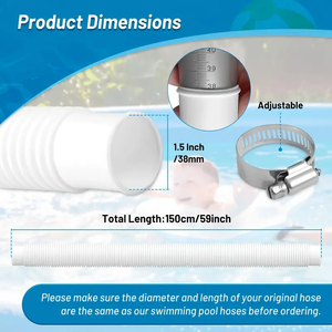 <span class=keywords><strong>Tuyau</strong></span> flexible pour aspirateur de <span class=keywords><strong>piscine</strong></span> en PE de 2 m - Product Image 3