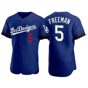 Holesale tittittitaseball erersey os nngeles 5 Freddie reeman 22 Kershaw ersonalized rinenjuaged our ame umeam ersey - Product Image 4
