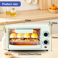 Four électrique multifonction 12L Appareils de cuisine Mini petit four domestique automatique pour la maison