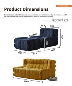 Juego de Sofás Comprimidos de Alta Calidad, Sofá de Esponja Comprimida en Rollo Tipo Waffle para Sala de Estar y Dormitorio - Product Image 5