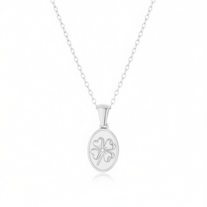 Amy Amy Pendant <b>Necklace</b> Stainless Steel <b>Silver</b> Plated Four <b>Leaf</b> Clover Women's Classic Everyday Jewelry Gift - Product Image 3