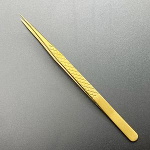 แหนบต่อขนตาปลายหยัก 90 องศา ทำจากสแตนเลสสีทอง ขนาด 10 มม. สำหรับต่อขนตา - Product Image 6