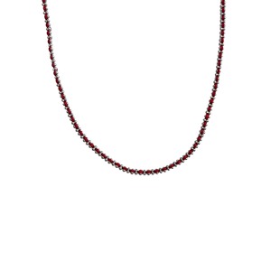Collar de Plata de Ley S925 con Cuentas Rojas en Forma de Bola, Joyería de Plata 925, Regalo para Mujer, Collares de Moda en Capas - Product Image 5