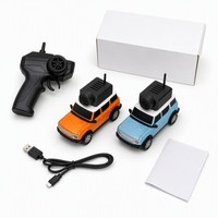 Voiture télécommandée RC Hobbi Grade 1:64 avec caméra HD WiFi, stabilisateur gyroscopique, jouet pour enfants garçons, orange et bleu, cadeau