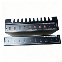 Station de charge rapide multi-ports Type-C 10-en-1 200W USB C PD PPS 30W/45W PD pour ordinateur portable, téléphones
