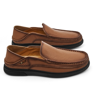 Men's Slip-on <strong>Loafers</strong> Walking <strong>Shoes</strong> Comfortable Handmade Genuine Leather Casual <strong>Shoes</strong> - Product Image 2