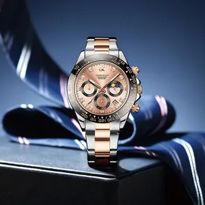 <span class=keywords><strong>Montre</strong></span>-<span class=keywords><strong>bracelet</strong></span> de luxe en or rose, étanche 3ATM, <span class=keywords><strong>montre</strong></span> sport à quartz pour homme, <span class=keywords><strong>montre</strong></span>-<span class=keywords><strong>bracelet</strong></span> étanche pour affaires - Product Image 2