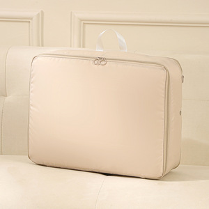 Travel <b>Storage</b> Bag Rectangle Beige Foldable Waterproof <b>Clothes</b> Organizer For Bedroom Use - Product Image 4