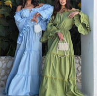 Vente en gros sur mesure Robes bikini d'été décontractées grande taille pour femmes Robe maxi longue de plage en dentelle à épaules dénudées pour dames