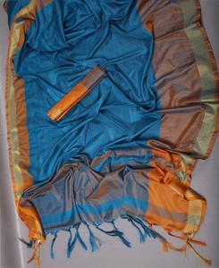 Magnifique nouvelle arrivée dernier concepteur exclusif Banarasi doux Saree en soie pour femme avec chemisier non cousu pièce fantaisie Saree vêtements - Product Image 5