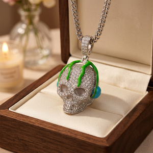 Pendentif Casque Audio Tête de Mort Moissanite Iced Out en Argent 925, Bijou de Luxe Hip Hop pour Fêtes et Événements - Product Image 4