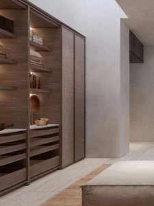 Armoire de luxe pour chambre à coucher, meuble de rangement à 6 portes avec tiroirs et portes courbes, armoires pour personnel à vendre - Product Image 4