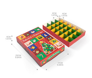 Boîte aveugle vide à 24 grilles Emballage cadeau <span class=keywords><strong>de</strong></span> Noë<span class=keywords><strong>l</strong></span> <span class=keywords><strong>Calendrier</strong></span> <span class=keywords><strong>de</strong></span> <span class=keywords><strong>l</strong></span>'<span class=keywords><strong>Avent</strong></span> Push Pop <span class=keywords><strong>de</strong></span> Noë<span class=keywords><strong>l</strong></span> - Product Image 2