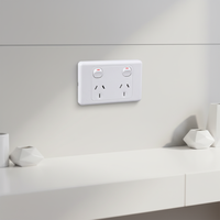 Prise murale double professionnelle 10A, norme australienne et néo-zélandaise, homologuée SAA, 250V, IP41, facile à installer