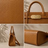 Sac fourre-tout en cuir véritable gaufré serpent pour femme avec bandoulière, style vintage, idéal pour le bureau et les trajets quotidiens – Fournisseur