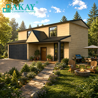 Villa préfabriquée de luxe AKAY à deux étages avec toit en acier incliné, installation rapide, maison modulaire démontable en conteneur, maison préfabriquée