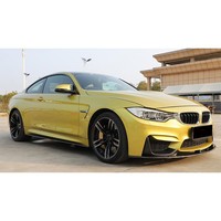Kit carrosserie amélioré en fibre de carbone sur mesure pour BMW M4 F82 2013-2016 : Lame avant, diffuseur arrière, jupes latérales et coques de rétroviseurs