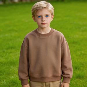 Pull en coton à col rond pour garçons, nouvelle collection, couleur unie, imprimé, vêtements d'automne, coupe décontractée, <span class=keywords><strong>sweat</strong></span>-shirt pour enfants - Product Image 4