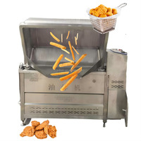 Friteuse commerciale à panier inclinable carré à chauffage au gaz en acier inoxydable 304 pour beignets, tofu, chips de banane