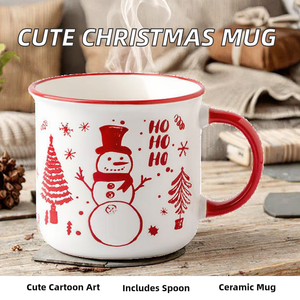 TOPTIGER Eco Friendly Handmade Pure Ceramic Coffee Tea Mugs Set American Style Dishwasher <b>Microwave</b> Safe BPA Free Reusable - Product Image 2
