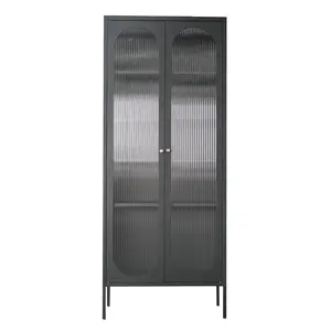 Gangdao 2024 Colorful Steel Sideboard Metal Cabinet Storage Cabinet With Glass Door