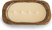 10 inch houten deegkom in boerenhuisstijl, grote capaciteit, geschikt voor het maken van sojakaarsen, multifunctioneel, voor brood, fruit etc.