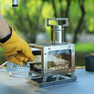 Estufa de carbón portátil de acero inoxidable con diseño de ciervo para acampar, calentar al aire libre y asar. - Product Image 3