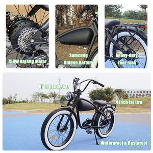 จักรยานลาดตระเวนไฟฟ้าซุปเปอร์1000W จักรยานไฟฟ้าแบบย้อนยุครถจักรยานไฟฟ้าแบบออฟโรดใช้ในเมือง OEM แนววินเทจ - Product Image 3