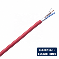 Câble d'alarme incendie blindé 1,5 mm² 16AWG 2C, fil résistant au feu pour les projets de sécurité des bâtiments européens