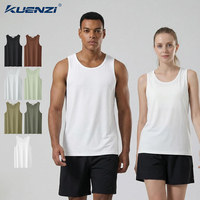 Débardeur unisexe Kuenzi 63% coton 37% élasthanne 220GSM doux et respirant, col rond, grande taille 4X pour homme