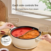 Marmite Électrique Portable 4L en Acier Inoxydable avec Contrôle Numérique, Couvercle en Verre Trempé Antiadhésif, Multifonction pour Frire et Cuire les Steaks
