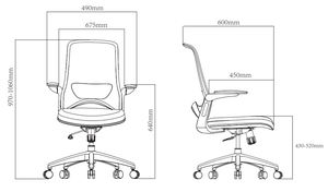 Modern Luxe Design Zwart Middenrugpersoneel Mesh Kantoorstoel Verstelbaar In Hoogte Draaibaar Directiestoel Kantoor Met Bifma - Product Image 2